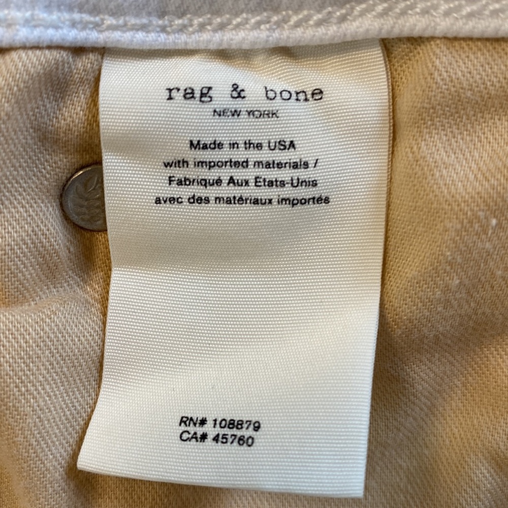 Rag & Bone SZ 29 White Stretch Jeans - Picture 6 of 16